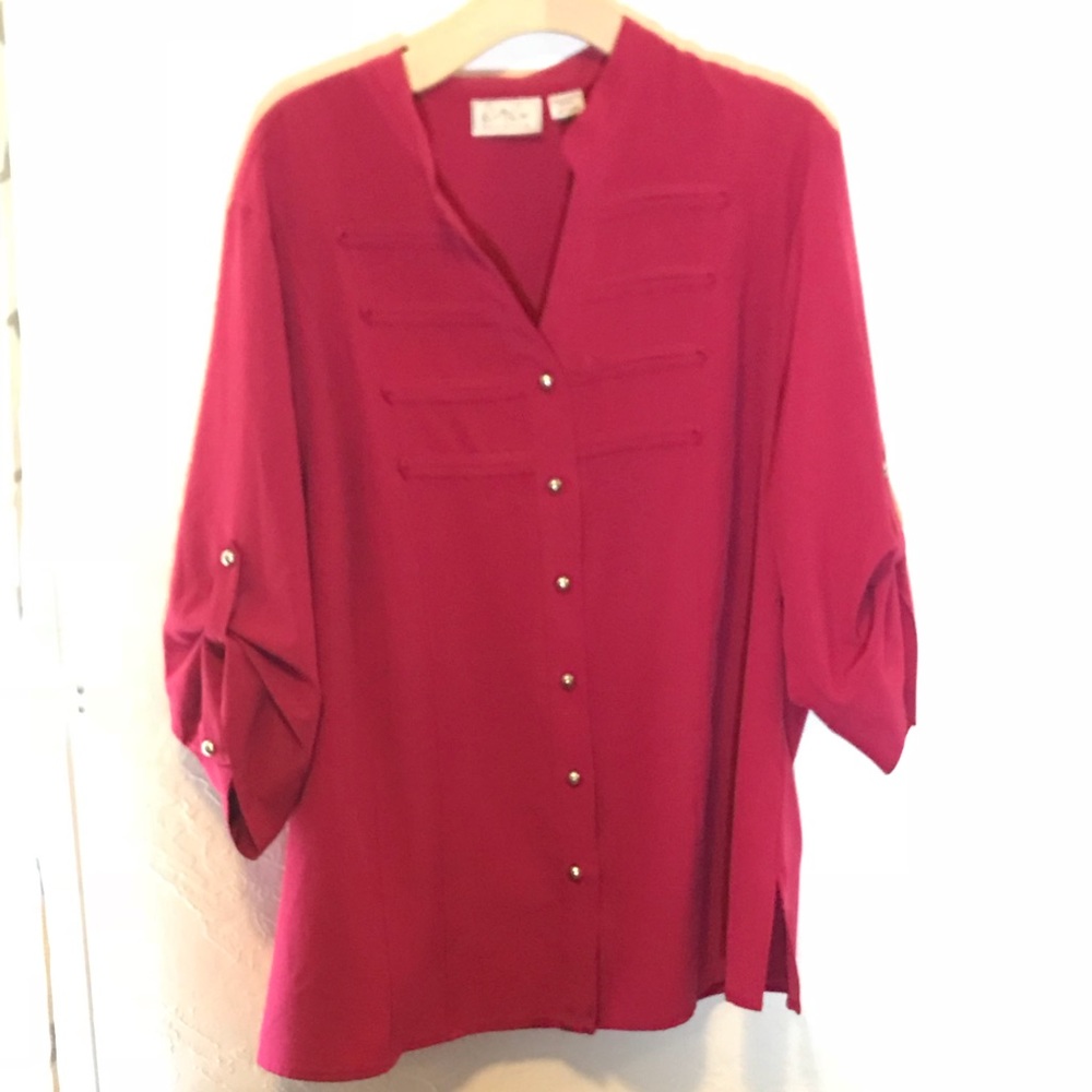 Plus size pink button down 22/24w